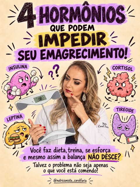 Conteúdo sobre os 4 hormônios que podem impedir o emagrecimento